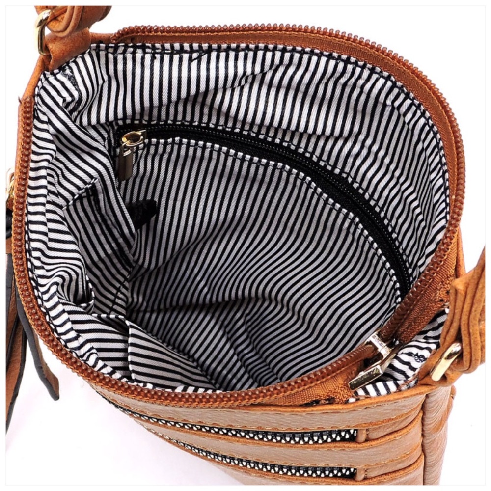 Multi Zipper Crossbody Bag Periwinkle - Picture 4 of 5